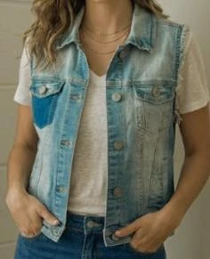 Chaleco vaquero desflecado Zara Girls Talla 13-14 años
